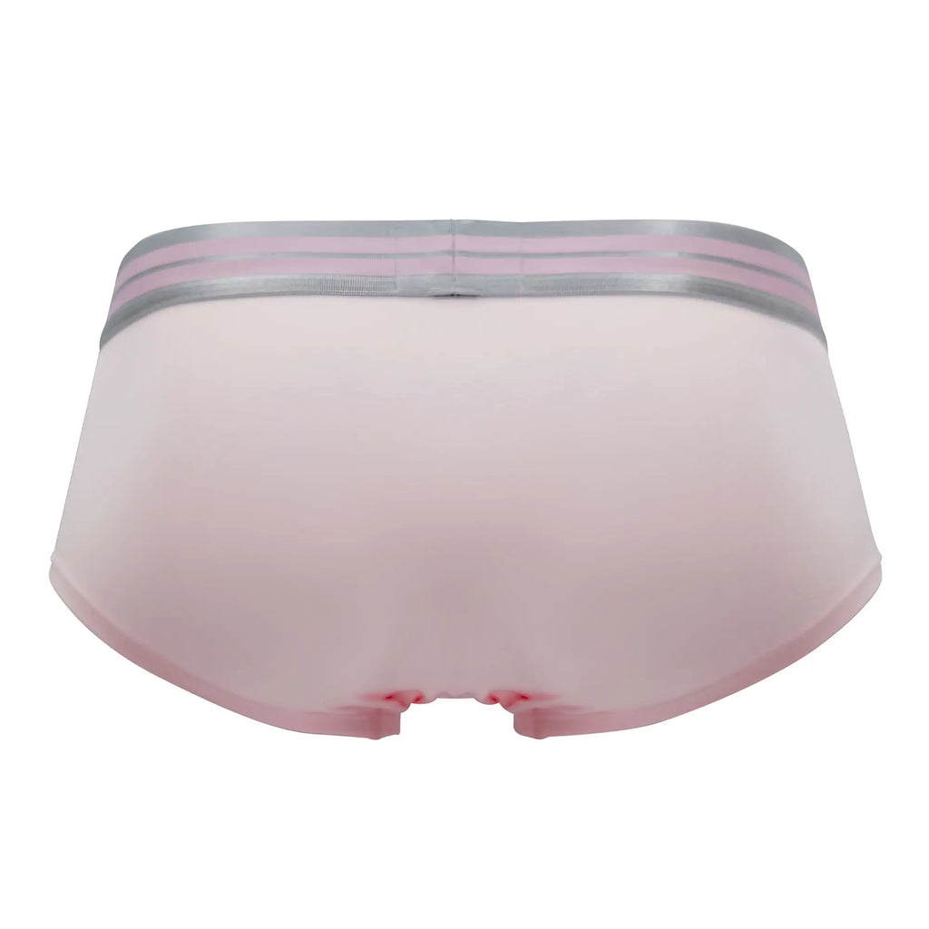 Pink cotton briefs with silver and light pink striped waistband hawai 41960 cotton trunks color pink