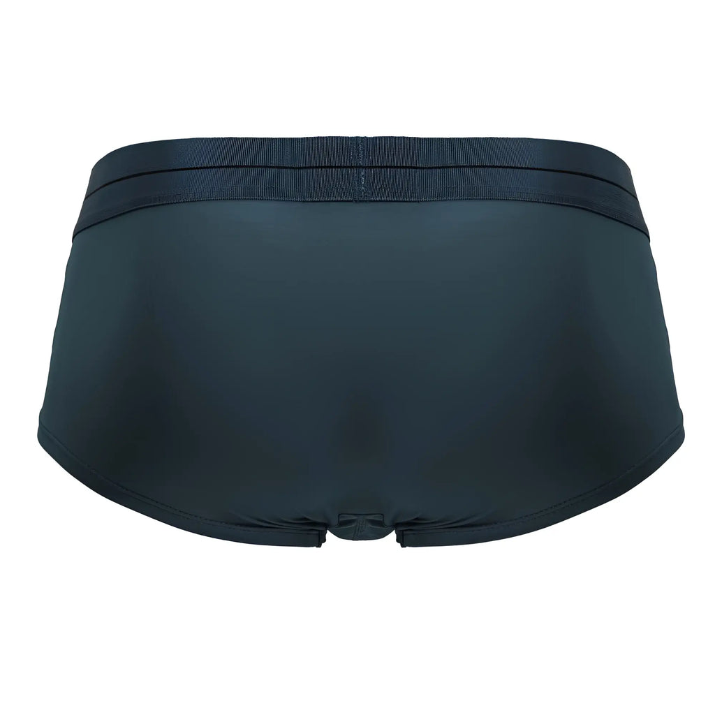 Black briefs in green microfiber with smooth stretchy fabric and elastic waistband from hawai 41961 collection
