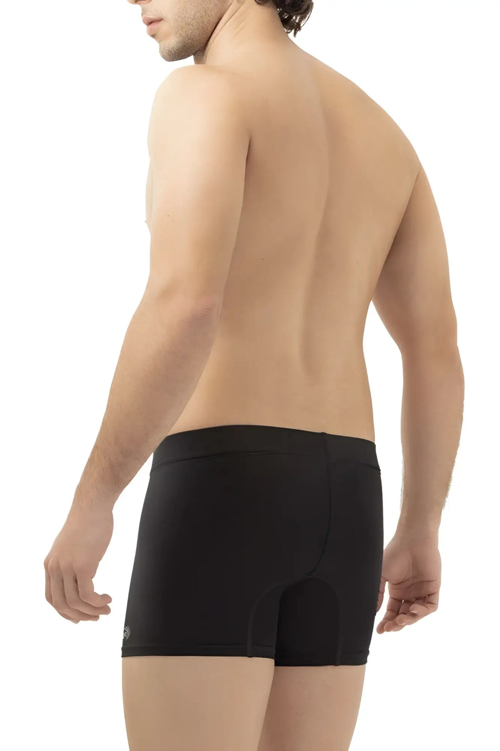 Black HAWAI 42222 microfiber trunks with smooth form-fitting design and subtle waistband branding front view