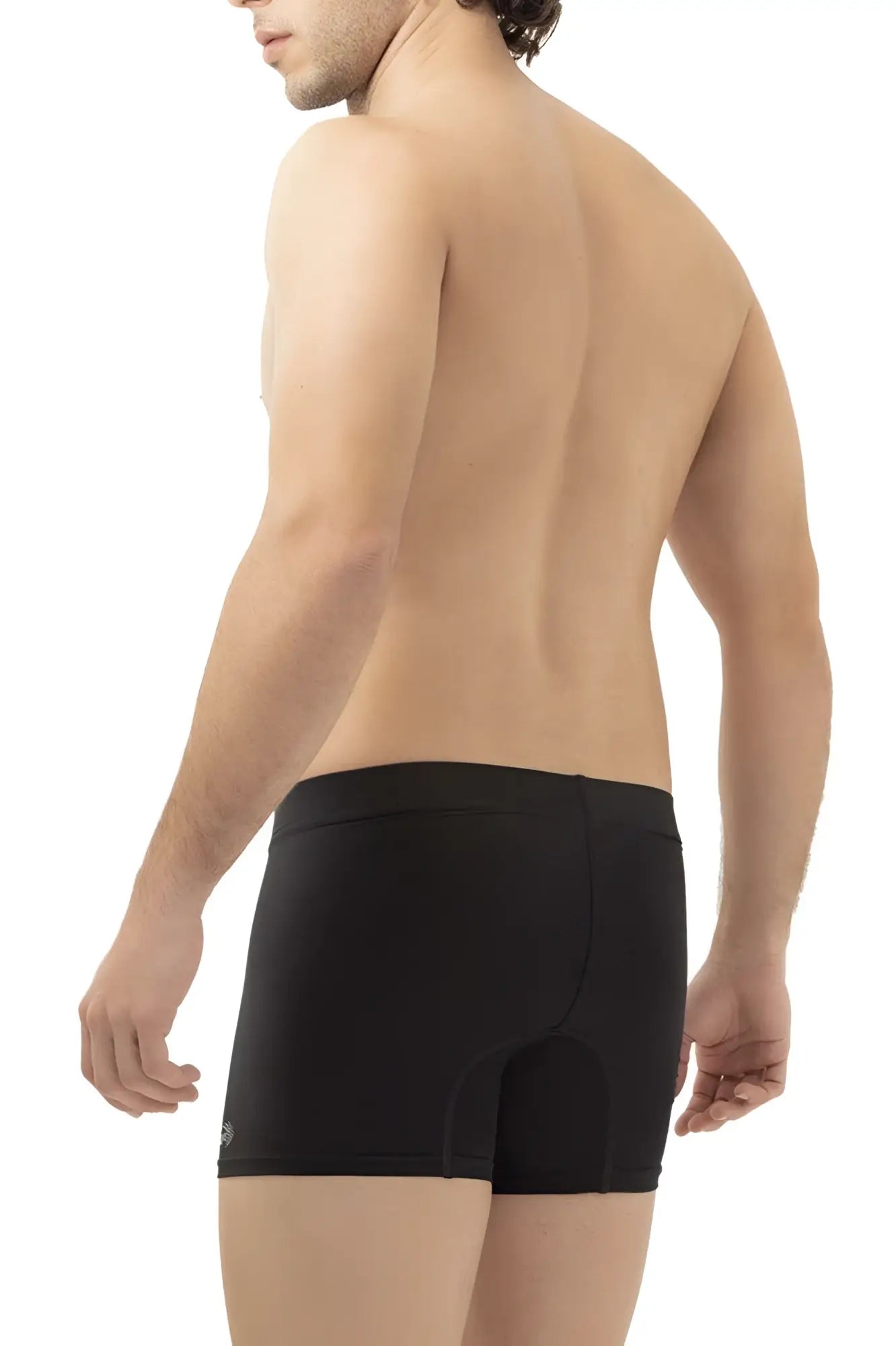 Black HAWAI 42222 microfiber trunks with smooth form-fitting design and subtle waistband branding front view