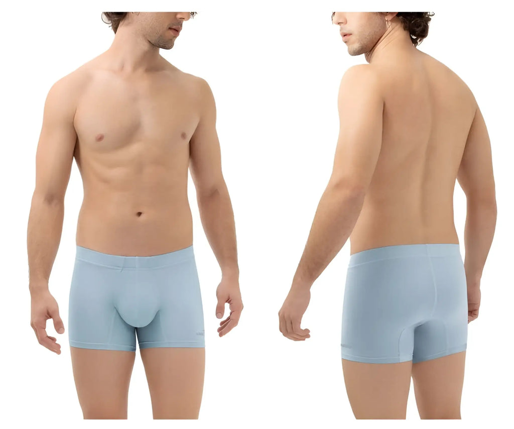 Light blue HAWAI 42222 microfiber men’s briefs with a smooth, form-fitting design for comfortable wear