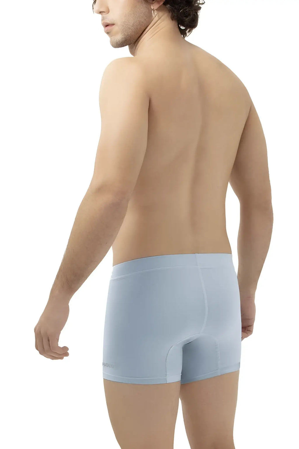 Light blue hawaI 42222 microfiber trunks showing smooth texture and subtle back seam details