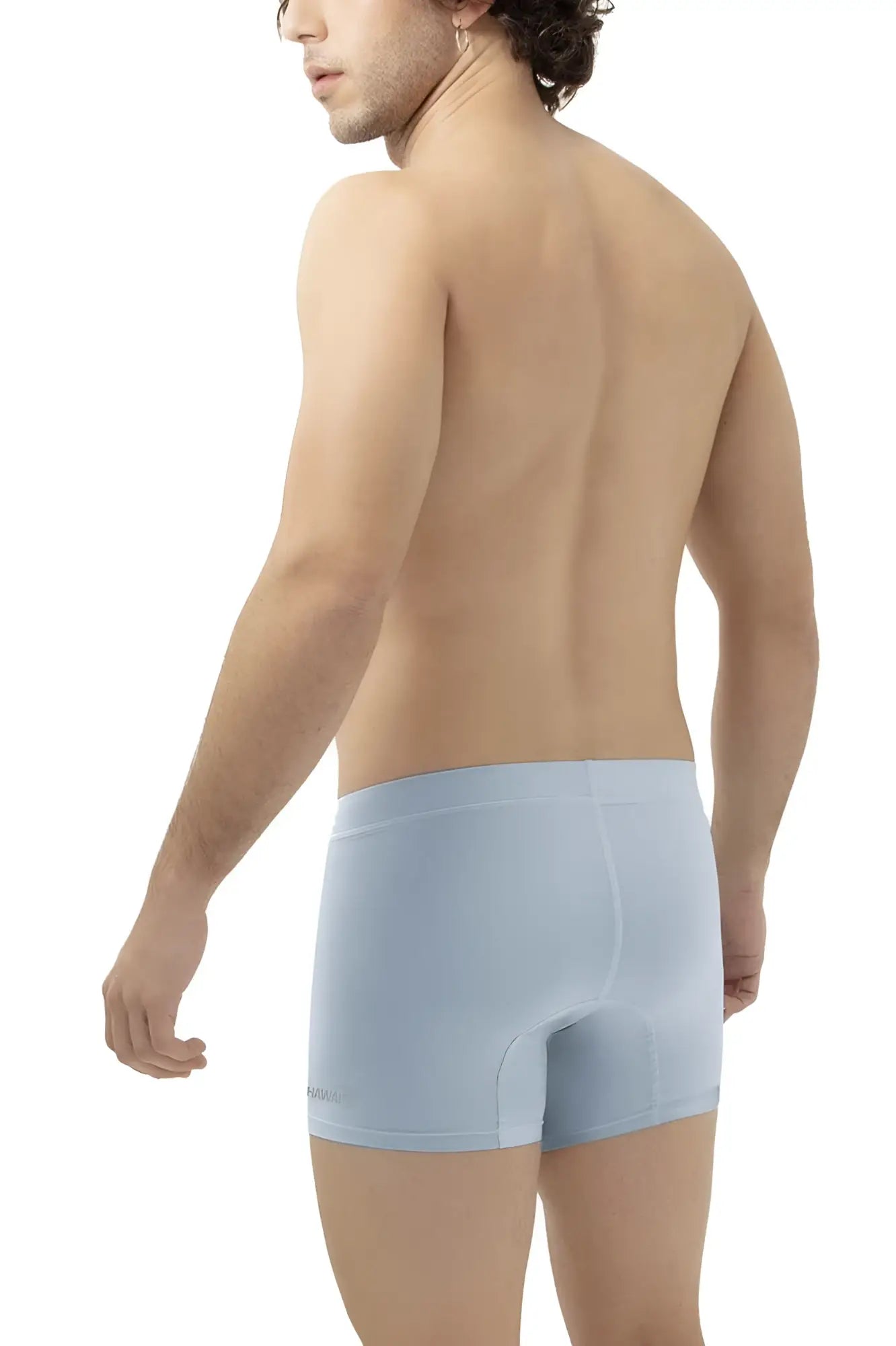 Light blue hawaI 42222 microfiber trunks showing smooth texture and subtle back seam details