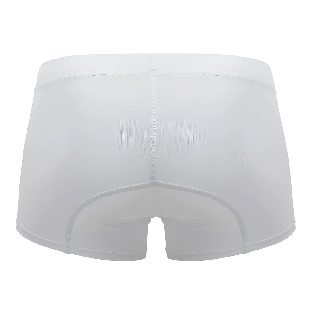 White men’s briefs hawai 42222 microfiber trunks in smooth form-fitting fabric with subtle seam detailing in white