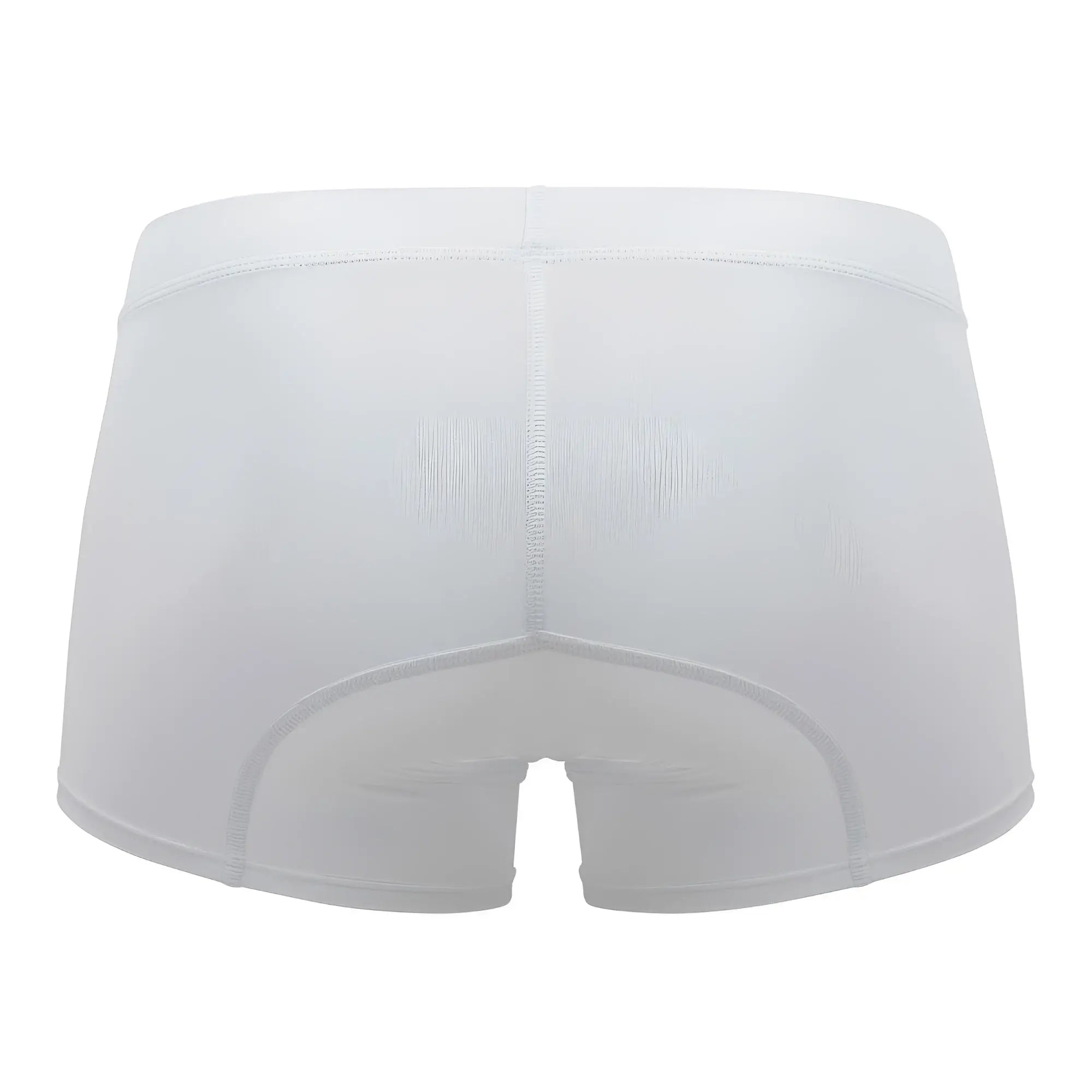 White men’s briefs hawai 42222 microfiber trunks in smooth form-fitting fabric with subtle seam detailing in white
