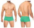 Green men’s microfiber briefs hawai 42308 with smooth form-fitting design and subtle waistband branding