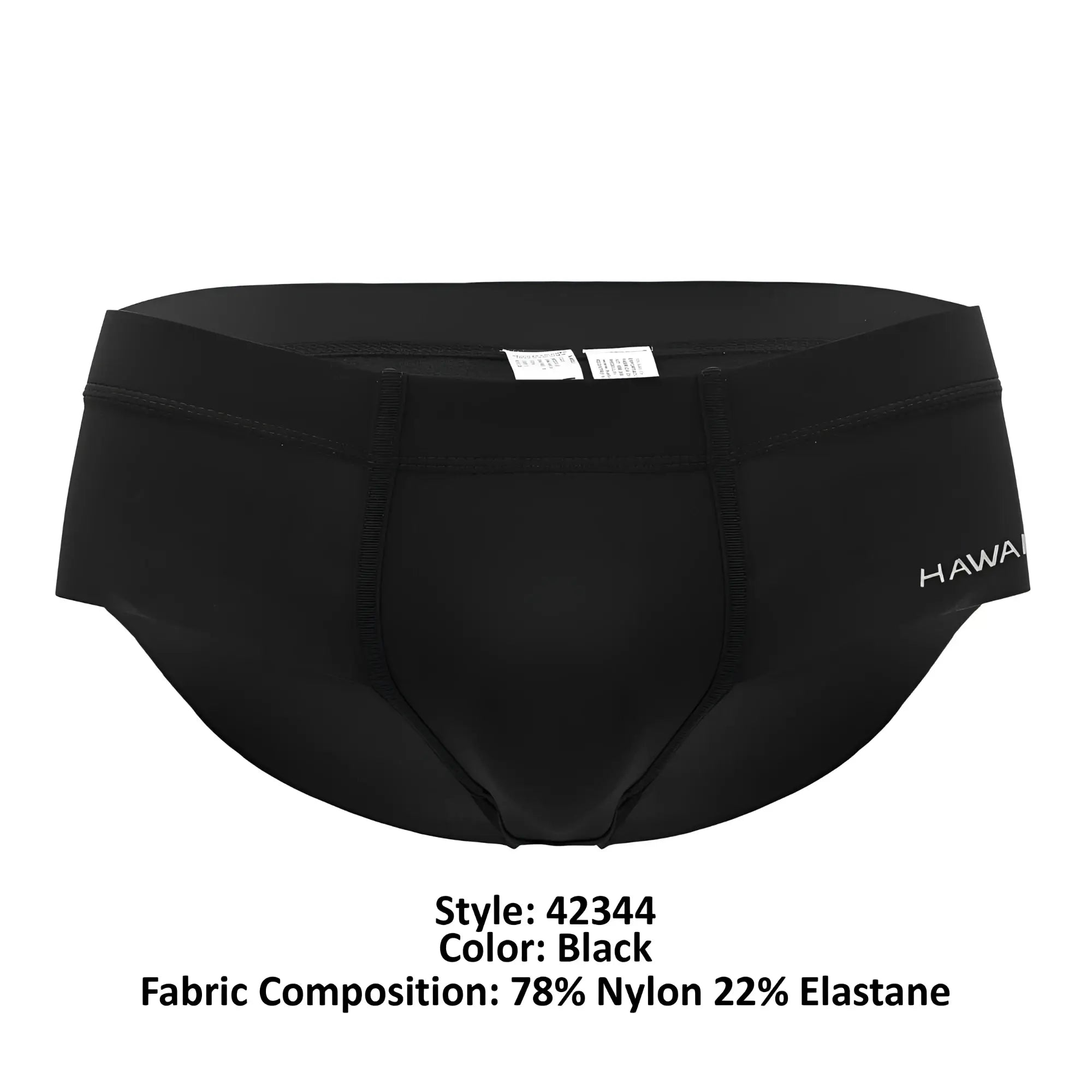 Black hawaiian brand microfiber trunks in black made of 78 nylon and 22 elastane for comfortable wear