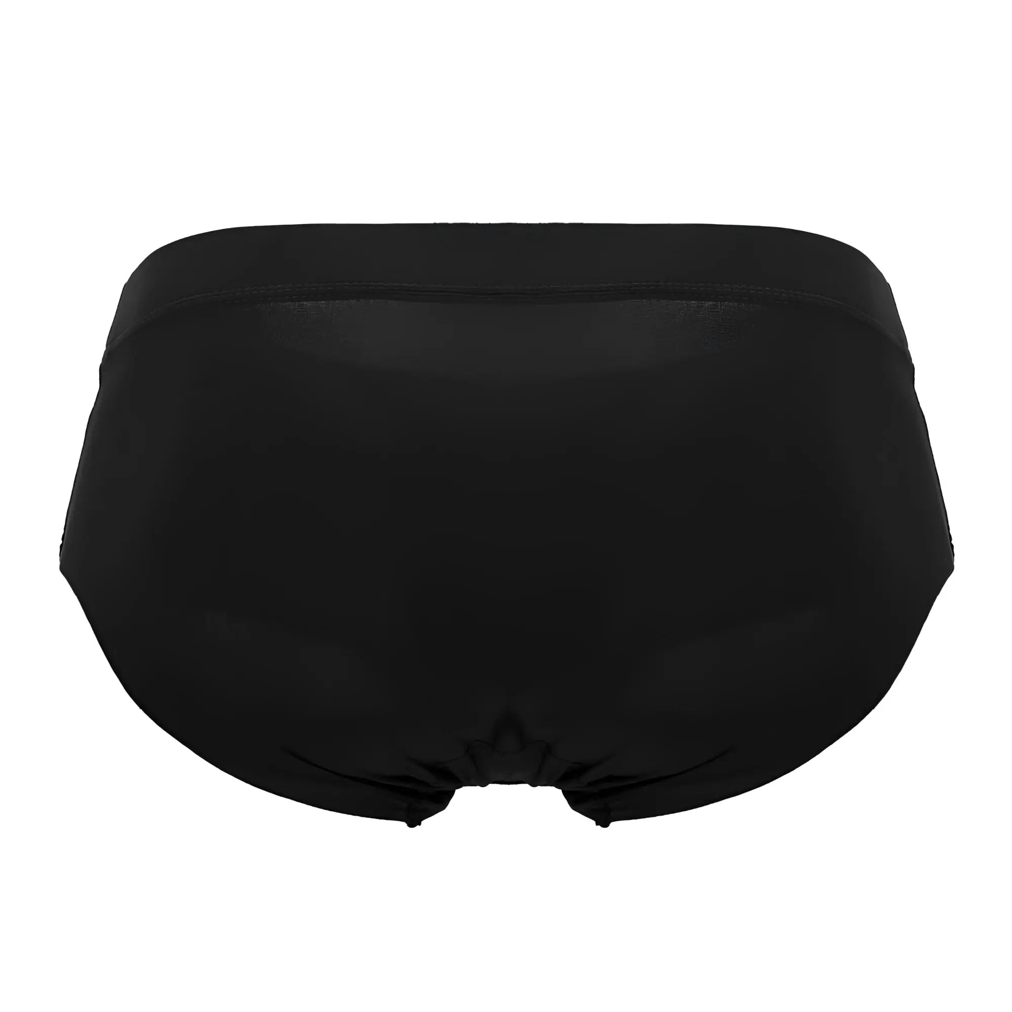 Black microfiber trunks hawa 42344 with smooth seamless fabric and snug fit shown from the back side