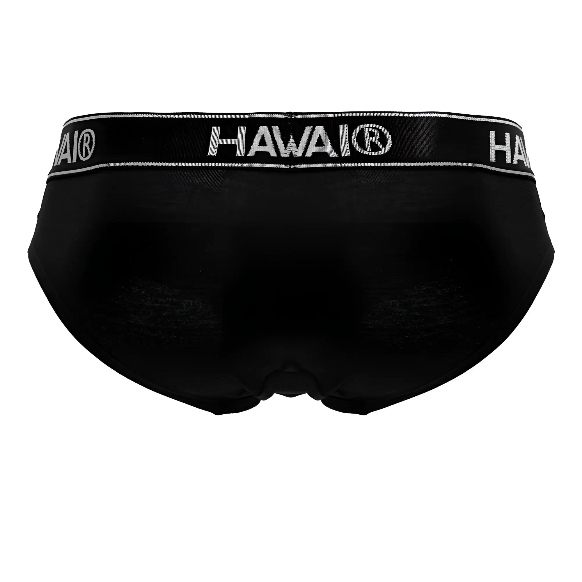 Black hawai 41962 cotton blend briefs in black with a contrasting white logo band for comfortable everyday wear