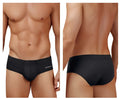 Black men’s microfiber briefs in black with a subtle hawaii logo on the waistband for comfortable wear