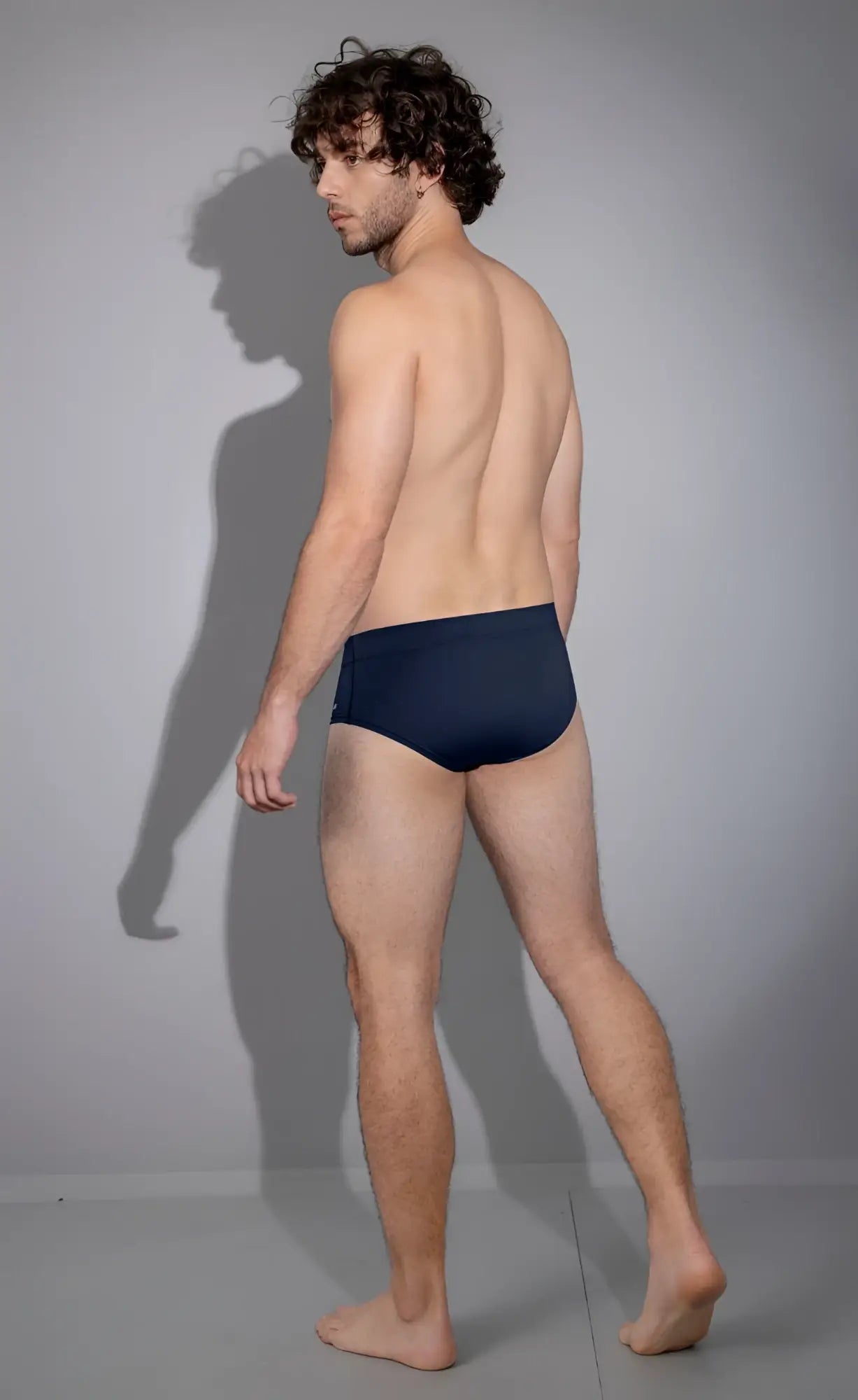 Navy blue HAWAI 42241 microfiber briefs featuring a comfortable fit and durable dark blue fabric
