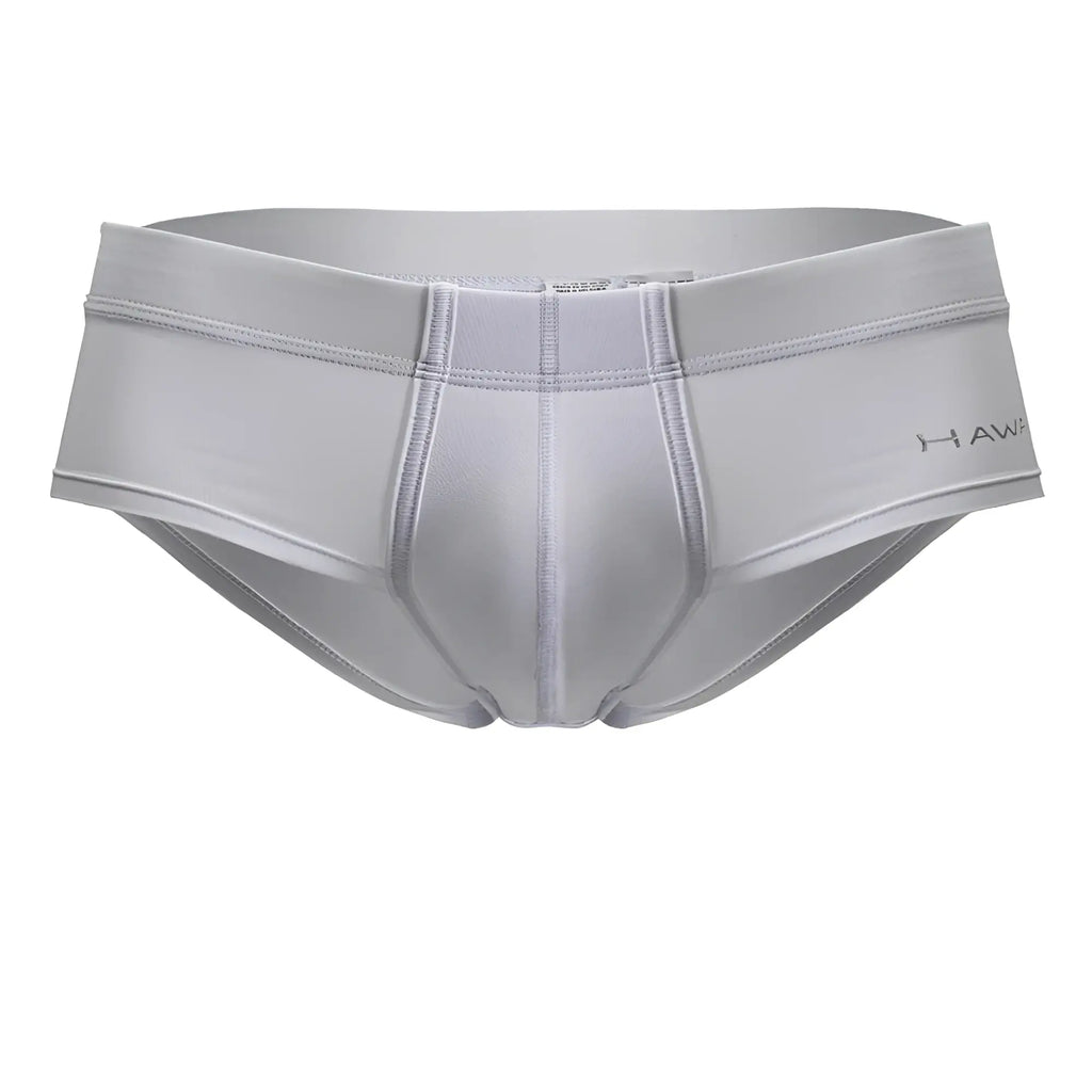 Gray hawk hawai 42241 microfiber briefs in white with smooth form-fitting design and subtle stitching details