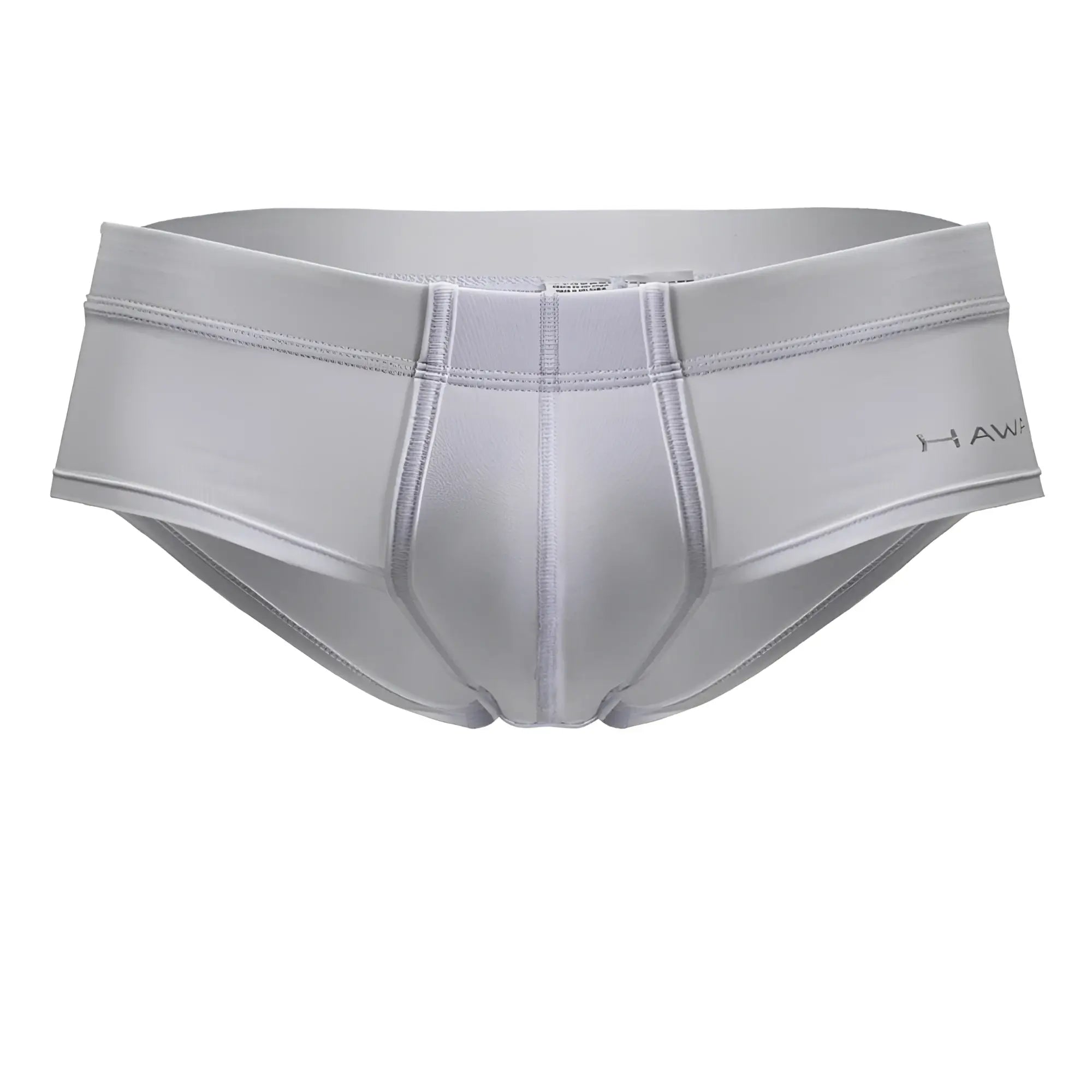 Gray hawk hawai 42241 microfiber briefs in white with smooth form-fitting design and subtle stitching details