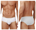 White men’s microfiber briefs in white with a subtle hawaii logo on the waistband model 42241