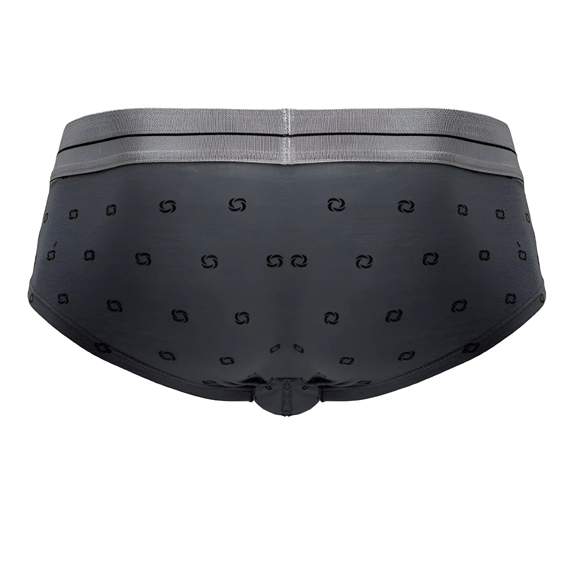 Dark gray cotton blend briefs with a black geometric pattern and matching elastic waistband hawai 42531 model
