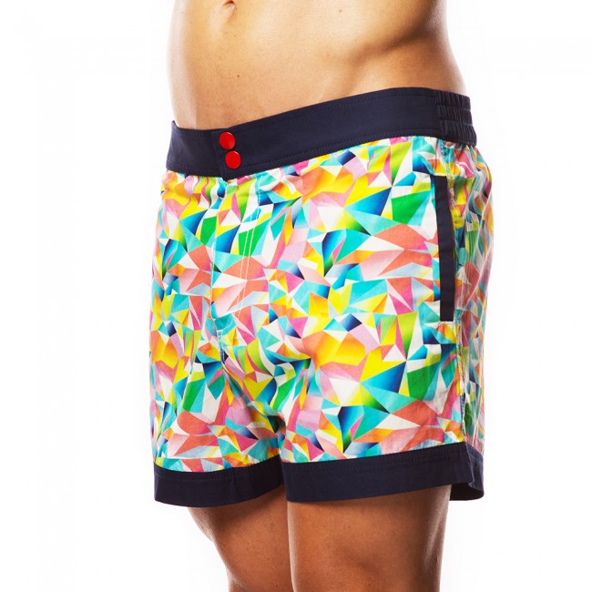 Hey Franky Circuit Geometrische Strandshorts HF017S Größe 32