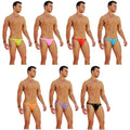Icker Sea 7 pack logo trim microslip bikini underwear in neon yellow pink red blue orange purple and black colors