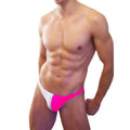 Icker Sea bicolor thong swimwear in bright pink and white two-tone design ideal for beachwear