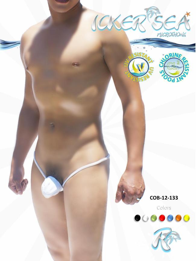 Icker Sea Cup Micro G String Swimwear White COB-12-133