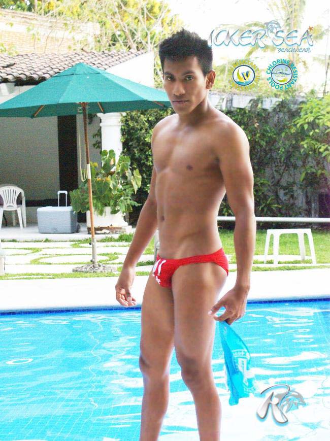 Icker Sea Lifeguard Micro Slip Bikini Swimwear Red COB-13-10