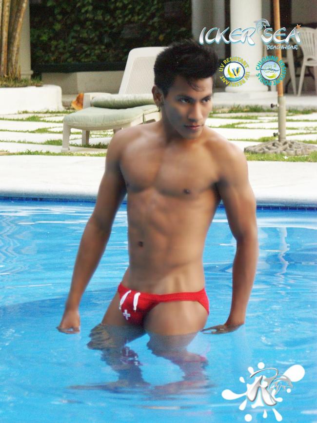 Icker Sea Lifeguard Micro Slip Bikini Swimwear Red COB-13-10