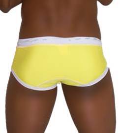 Icker Sea Cord Contrast Trim & Stitching Bikini Swimwear Mango/White COB-13-33