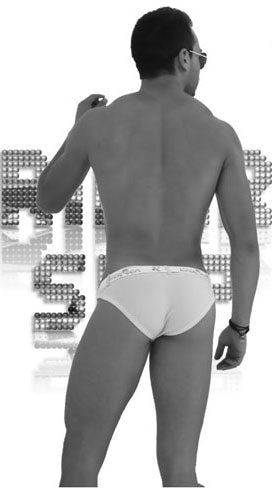 Icker Sea Sailor Belted Logo Slip Bikini Swimwear Black/White COB-14-MS05