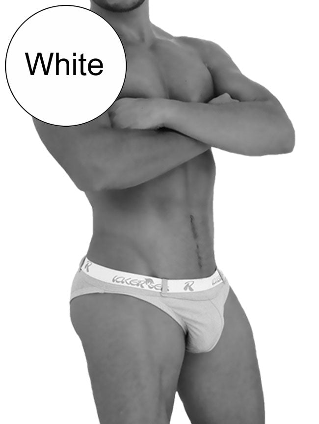 Icker Sea Sailor Belted Logo Slip Bikini Swimwear White COB-14-MS05