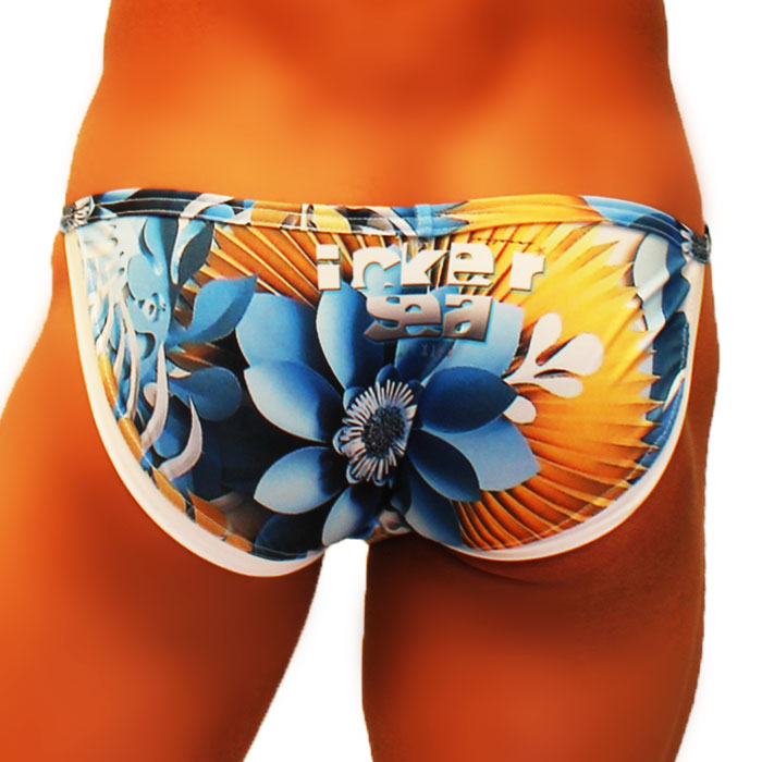 Icker Sea Greek Floral Micro Slip Bikini Swimwear COB-20-01