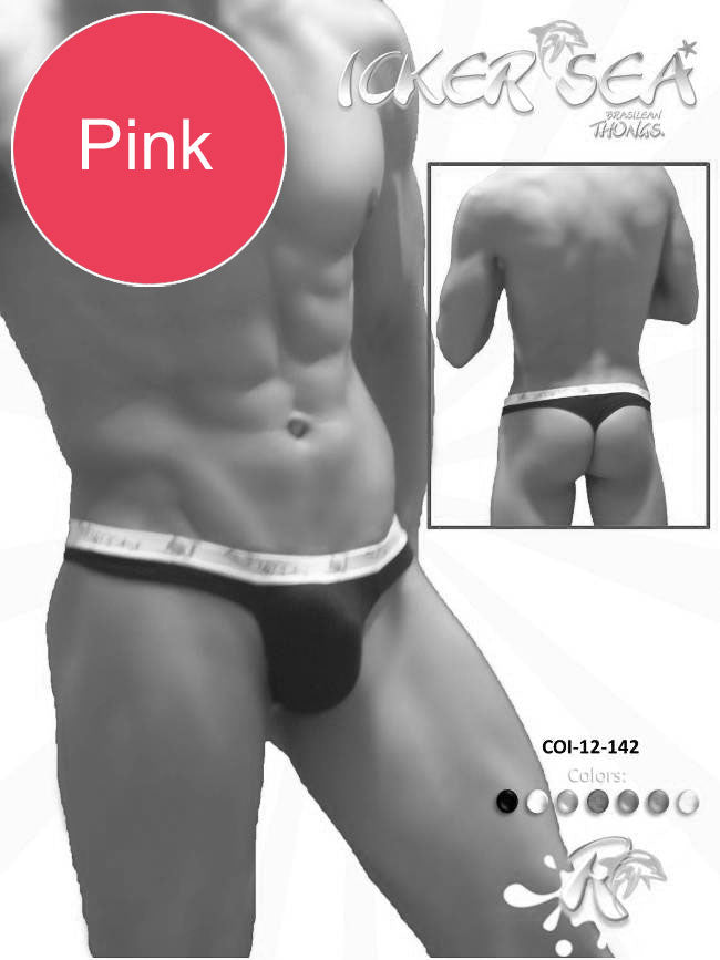 Icker Sea Brazilian Thong Underwear Pink COI-12-143