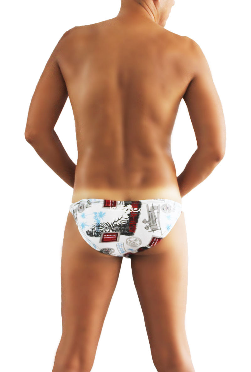 Icker Sea Toys Print Bikini Underwear White COI-16-11