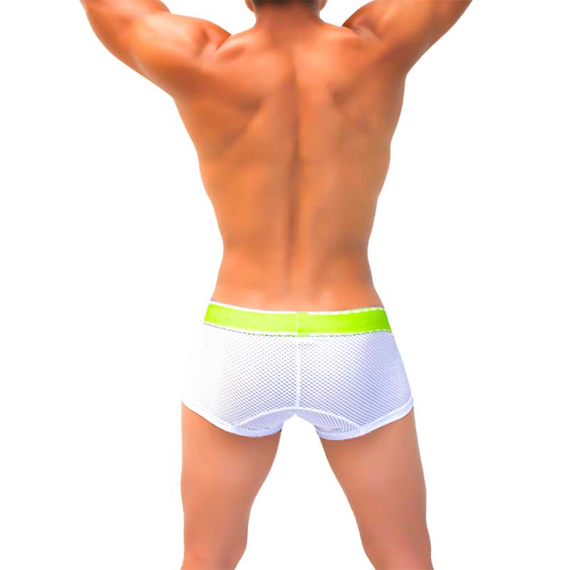 Icker Sea Mesh Contrast Boxer Brief Underwear Green COI-22-04