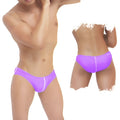 Purple icker sea contrast line slip bikini swimwear with white trim swim trunks for beach and pool use