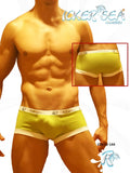 Icker Sea bright lime green boxer briefs with white contrast trim and subtle waistband logo for comfortable support