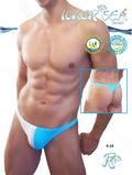 Icker Sea duotone thong swimwear in bright blue and white with a sleek two-tone design perfect for beachwear