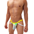 Icker Sea Fruitful enhancement mesh jock strap underwear in bright yellow and white with a supportive contoured design