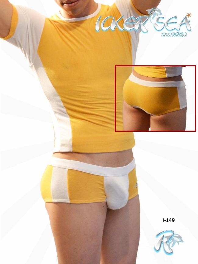 Calzoncillos bóxer Icker Sea Duotone Mango/Blanco COI-12-I149