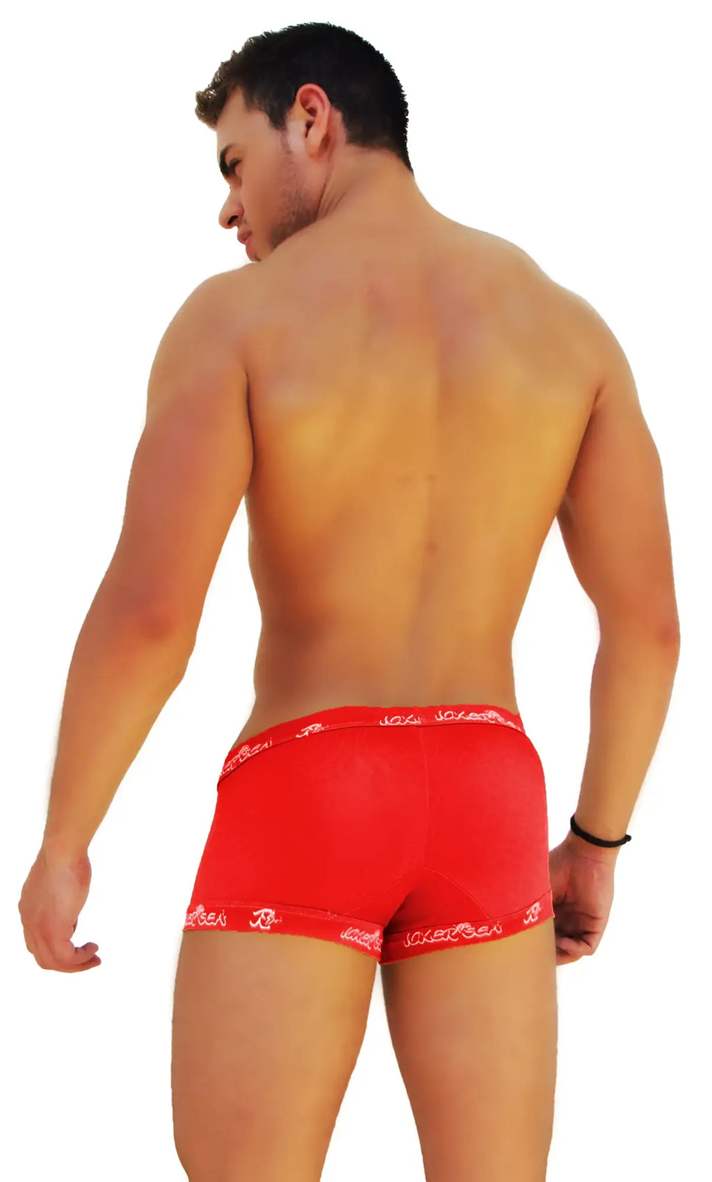 Red icker sea logo trim boxer brief underwear featuring a white logo trim for comfortable everyday wear