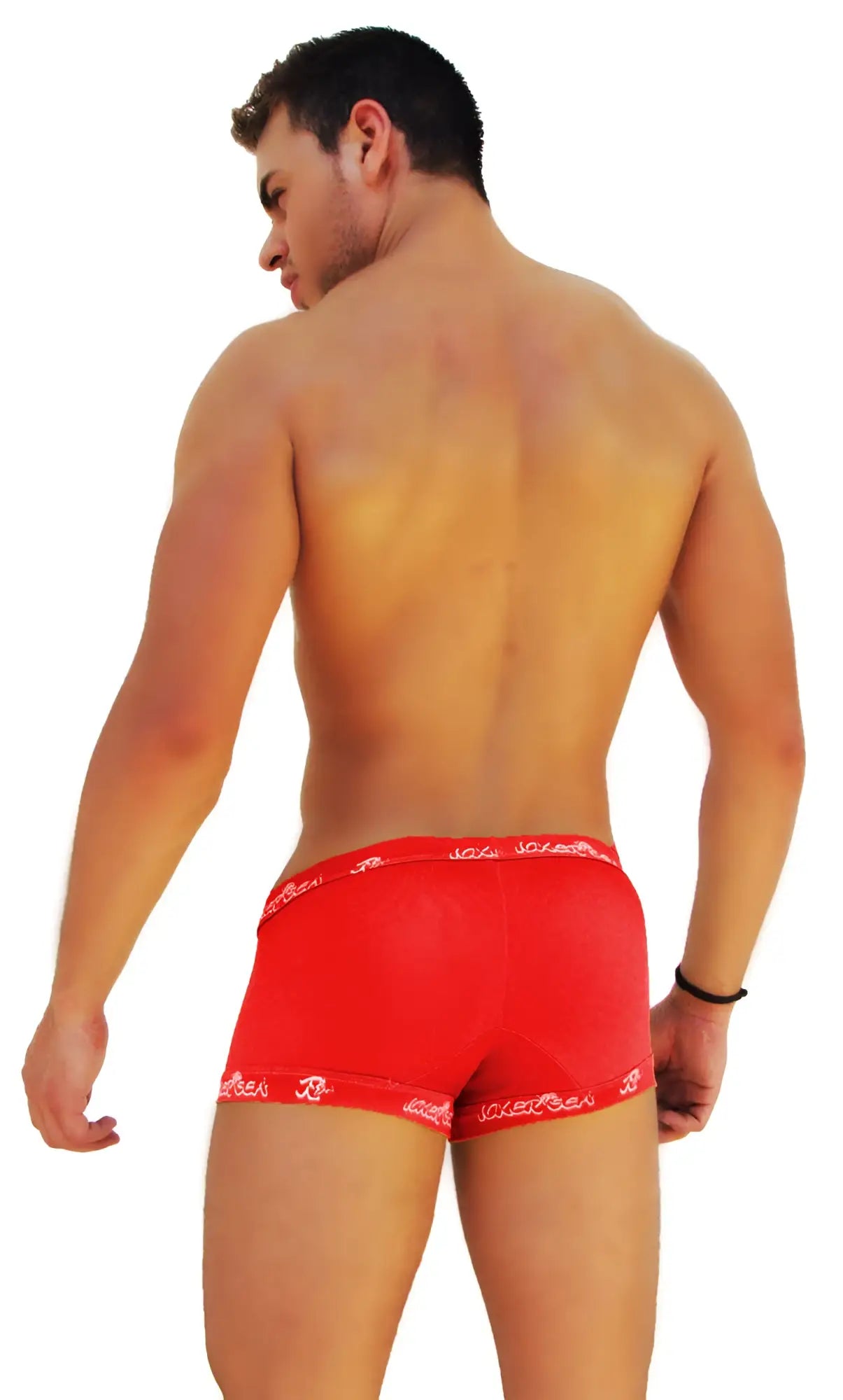 Red icker sea logo trim boxer brief underwear featuring a white logo trim for comfortable everyday wear