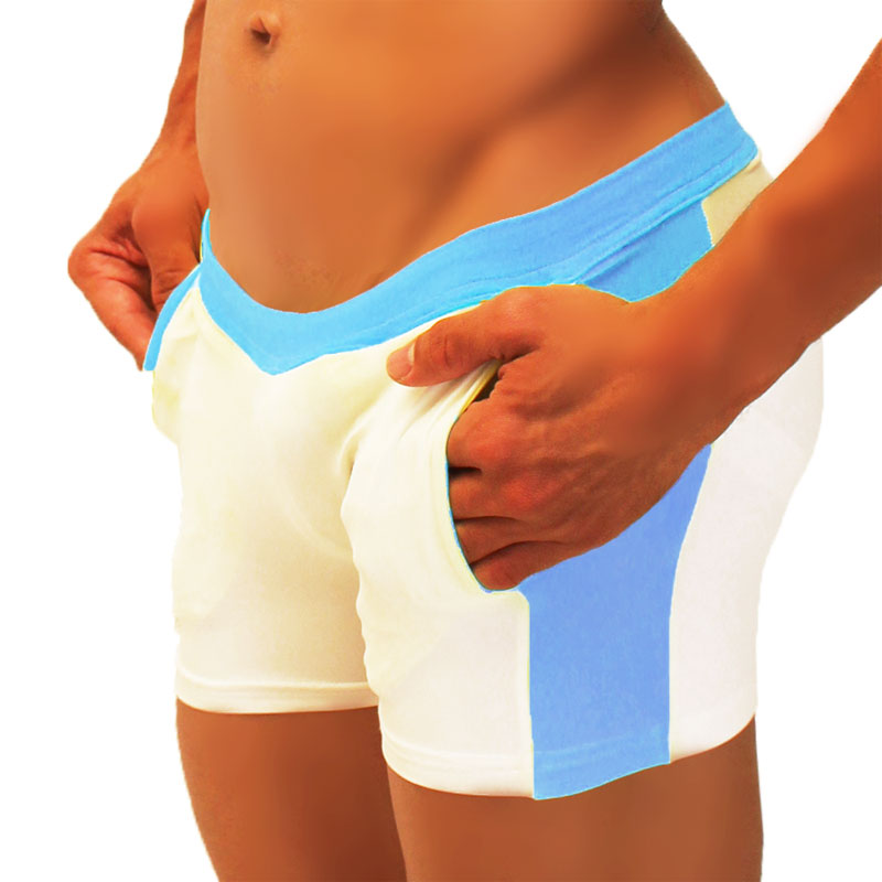 Icker Sea Contrast Side Panel Jock Shorts Blue SHR-19-01