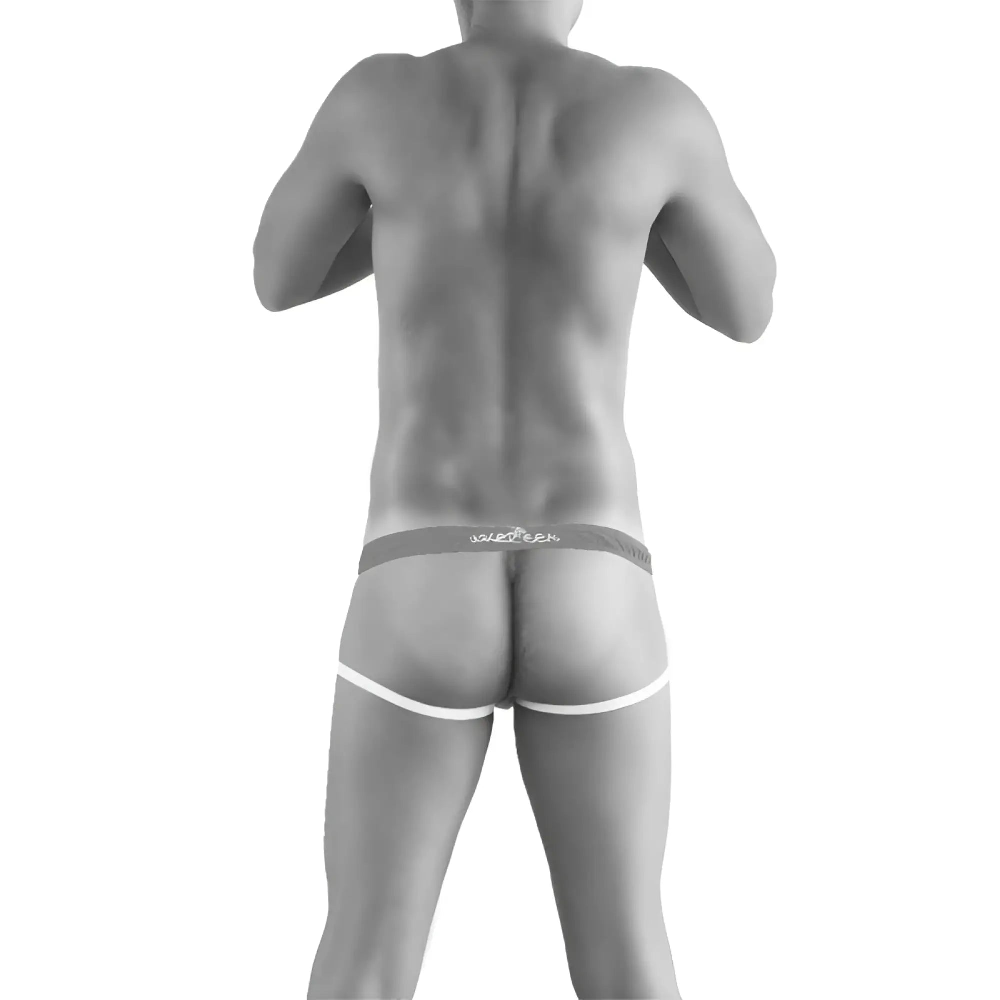Black and white icker sea slip jock strap underwear with thin solefreak logo waistband in white coI-16-18