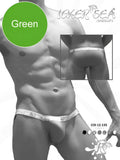 Icker sea solid micro slip bikini underwear in green with white elastic waistband featuring brand logo