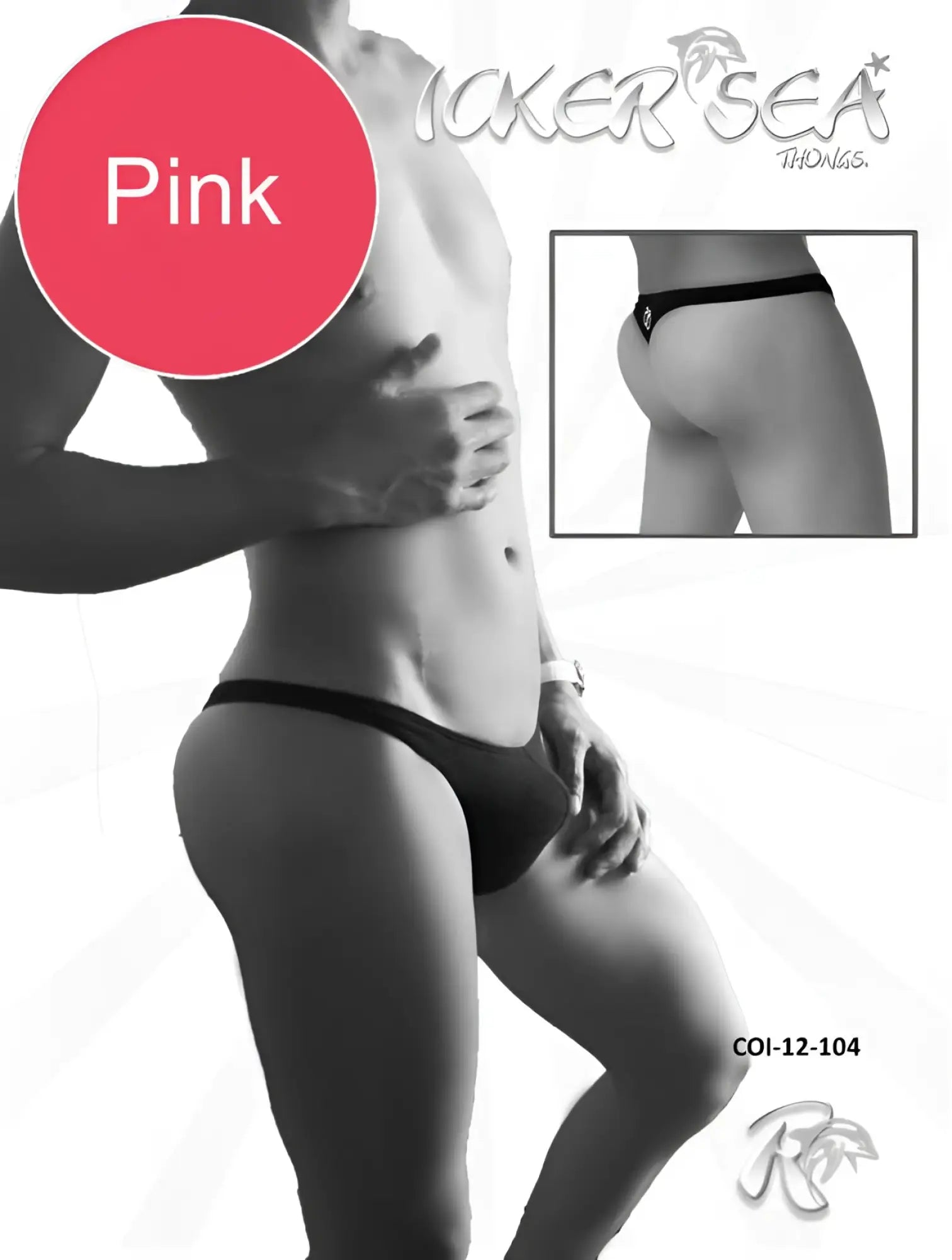 Icker Sea solid mini thong pink men’s underwear made from soft stretch fabric for comfortable wear