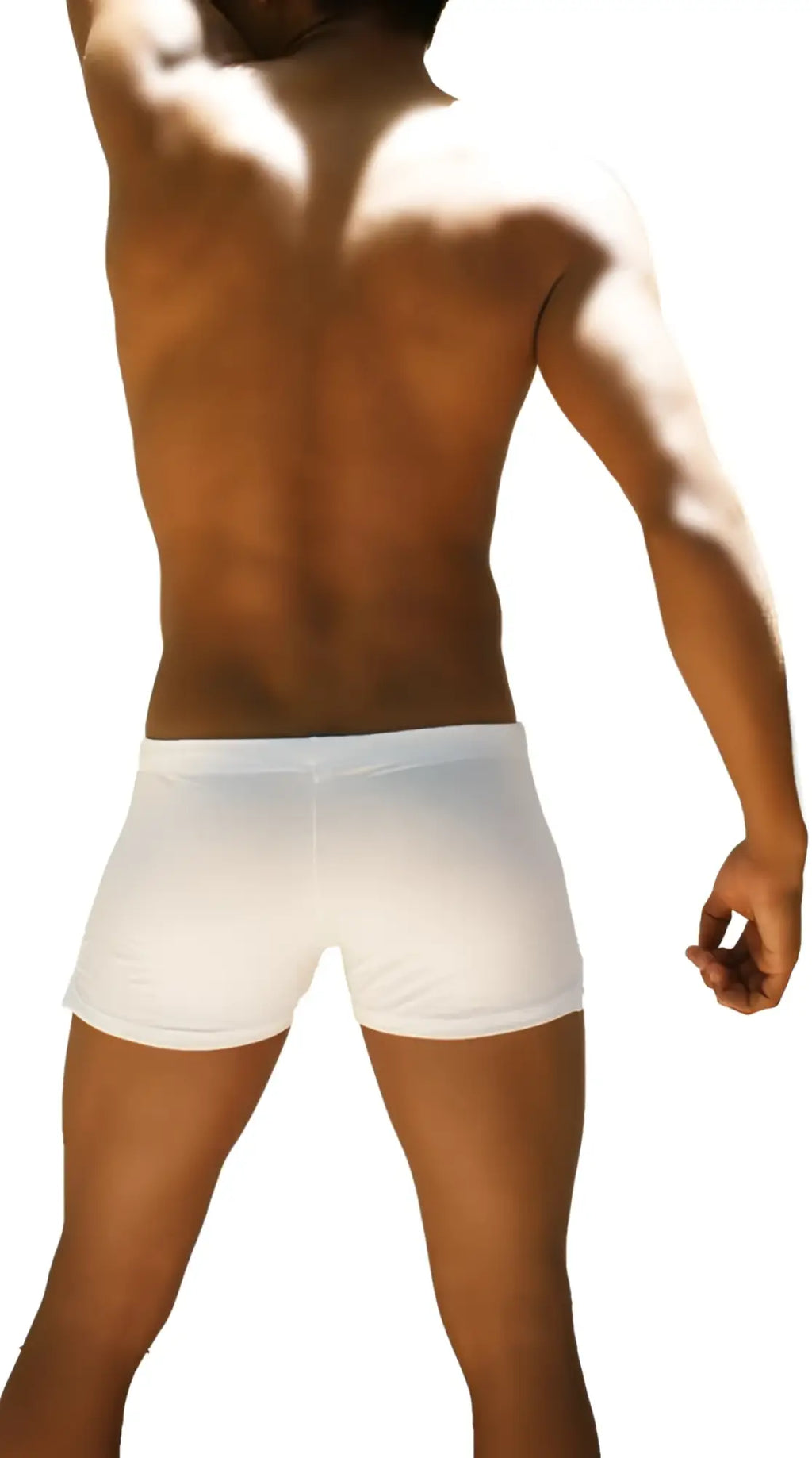 Icker Sea sports side slit runner shorts white with smooth, form-fitting fabric and clean, simple design