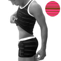 Icker Sea transparent lines stripes tank top with black and white stripes and white trim in athletic style