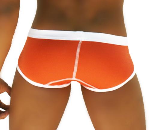 Icker Sea Weekly Contrast Panel Brief Underwear Orange/White WK-13-07