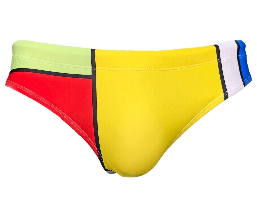 Maris Equi ModRian Men's Mondrian Inspired Swim Briefs