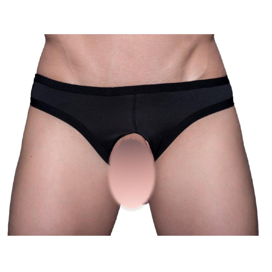 Tartarus Men's Ultra Stretch Cock Out Brief, Bold Underwear