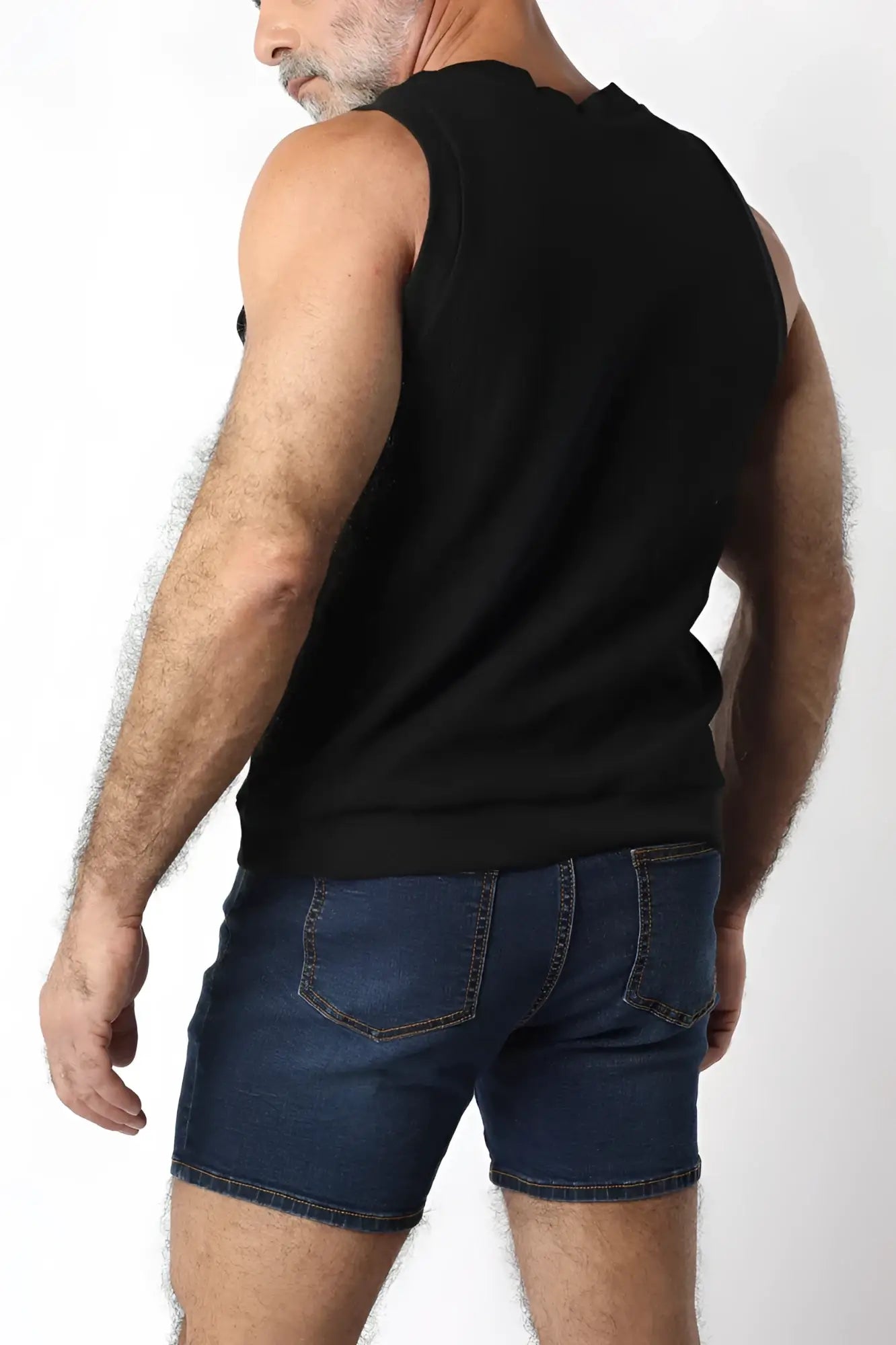 Black indio knit tank top with ribbed hem and neckline sleeveless knitwear for casual wear