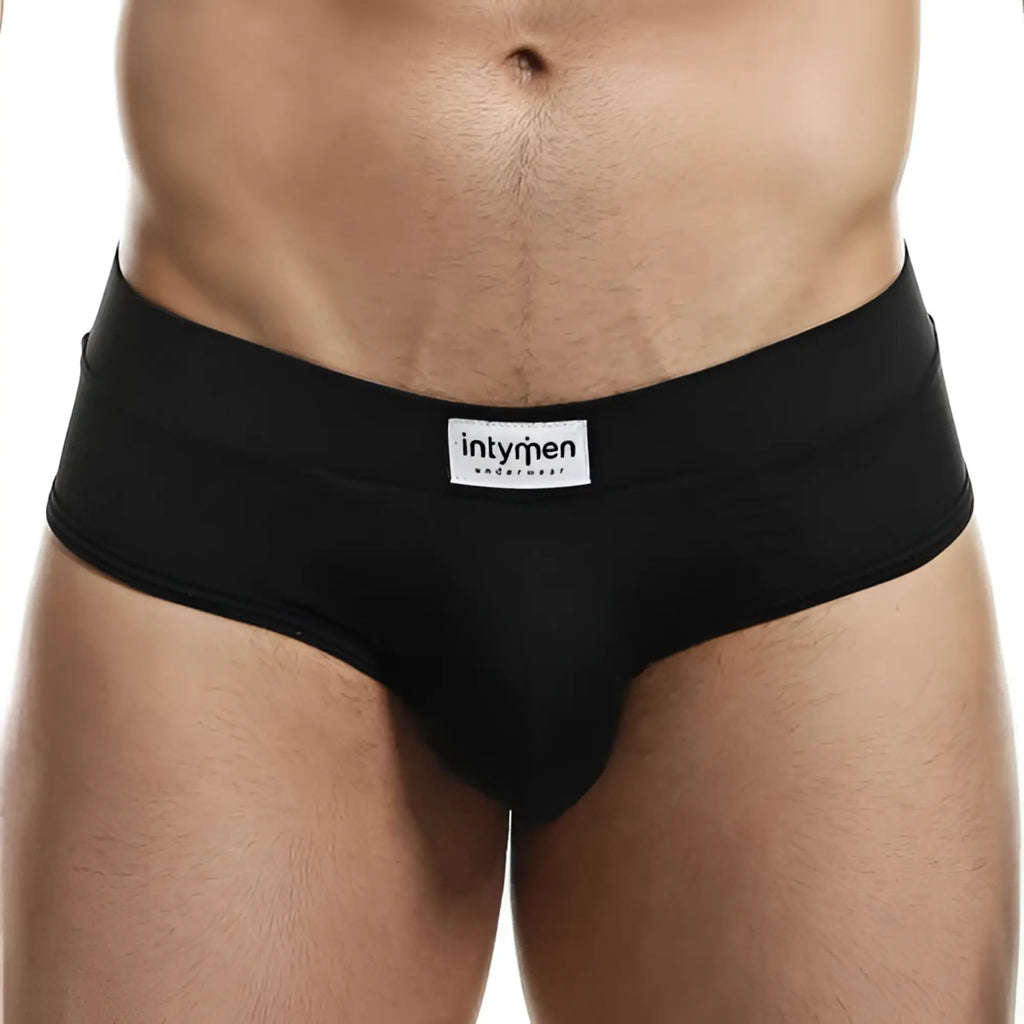 Intymen femme brief underwear black inj062 size xl with smooth form-fitting design and white label on the waistband